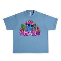 Pebble Blue ohana stitch Urban Heavy Tee - Zillion Design Studio