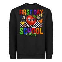 Black first day of school vibes Heavyweight Sweatshirt - texasbilliewilder