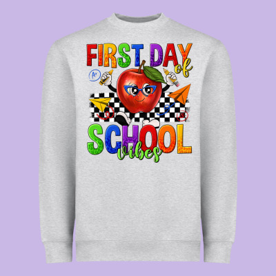 First Day Of School Vibes Heavyweight Sweatshirt Designed By Texasbilliewilder