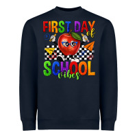 Navy first day of school vibes Heavyweight Sweatshirt - texasbilliewilder