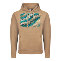 Vintage Coffee turquoise glitter background Vintage Hoodie - JahusDesignShop