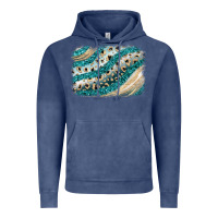 Vintage Denim turquoise glitter background Vintage Hoodie - JahusDesignShop