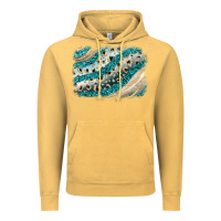 Vintage Mustard turquoise glitter background Vintage Hoodie - JahusDesignShop