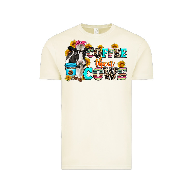 Coffee Then Cows Vintage Tee by Zillion Design Studio | Teevron
