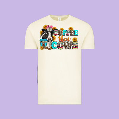 Coffee Then Cows Vintage Tee Designed By Zillion Design Studio