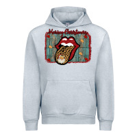 Heather Grey Merry Christmas Lips Santa Urban Hoodie - Bettercallsaul