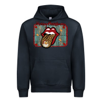 Navy Merry Christmas Lips Santa Urban Hoodie - Bettercallsaul