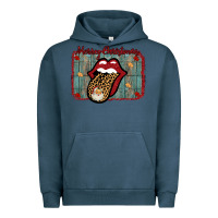 Pigment Midnight Navy Merry Christmas Lips Santa Urban Hoodie - Bettercallsaul