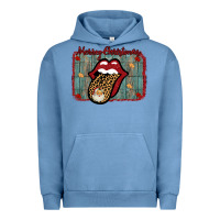Pigment Pebble Blue Merry Christmas Lips Santa Urban Hoodie - Bettercallsaul