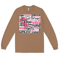 Toasted Coconut breast cancer ribbon Long Sleeve Tee - JahusDesignShop