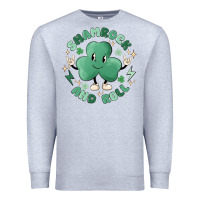 Heather Grey shamrock and roll Premium Sweatshirt - MaliasSmallBusiness