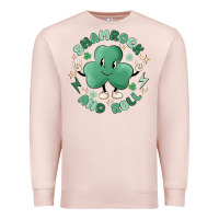 Pale Pink shamrock and roll Premium Sweatshirt - MaliasSmallBusiness