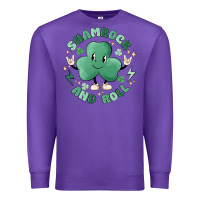 Purple shamrock and roll Premium Sweatshirt - MaliasSmallBusiness