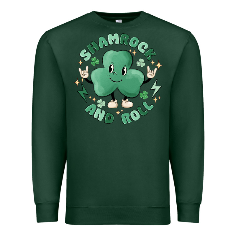 Shamrock And Roll Premium Sweatshirt by MaliasSmallBusiness | Teevron