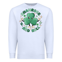 White shamrock and roll Premium Sweatshirt - MaliasSmallBusiness