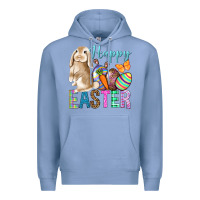 Colony Blue Happy Easter Bunny Premium Hoodie - BundleAndBundleShop