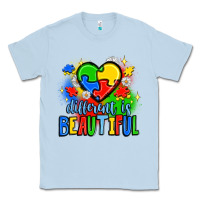 Dusty Blue different is beautiful Classic Tee - JahusDesignShop