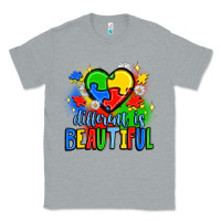Heather Grey different is beautiful Classic Tee - JahusDesignShop