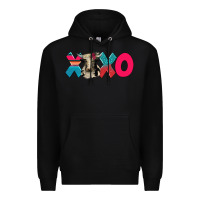 Black xoxo holstein cow Premium Hoodie - AdoDesignShop