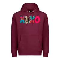 Burgundy xoxo holstein cow Premium Hoodie - AdoDesignShop