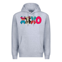 Heather Grey xoxo holstein cow Premium Hoodie - AdoDesignShop