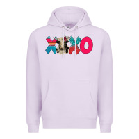 Lilac xoxo holstein cow Premium Hoodie - AdoDesignShop