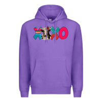Purple xoxo holstein cow Premium Hoodie - AdoDesignShop