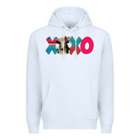 White xoxo holstein cow Premium Hoodie - AdoDesignShop