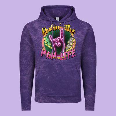 Rockin' The Mom Life Vintage Hoodie Designed By Zillion Design Studio