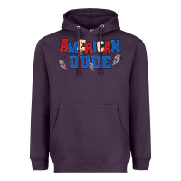 Plum american dude Heavyweight Hoodie - MaliasSmallBusiness
