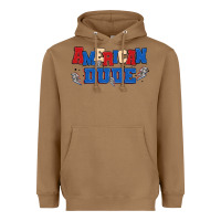 Toasted Coconut american dude Heavyweight Hoodie - MaliasSmallBusiness