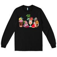 Black summer coffee cups Long Sleeve Tee - AdoDesignShop