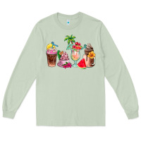 Matcha summer coffee cups Long Sleeve Tee - AdoDesignShop