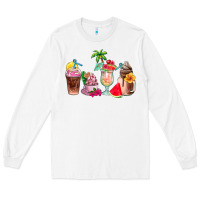 White summer coffee cups Long Sleeve Tee - AdoDesignShop