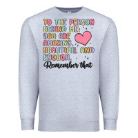 Heather Grey to the person behind me Premium Sweatshirt - MaliasSmallBusiness