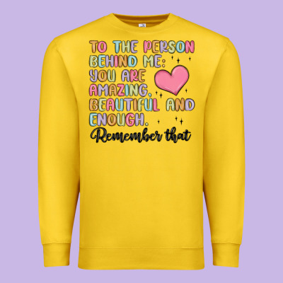 To The Person Behind Me Premium Sweatshirt Designed By Maliassmallbusiness