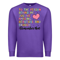 Purple to the person behind me Premium Sweatshirt - MaliasSmallBusiness