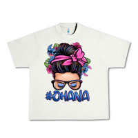 Pistachio ohana stitch messy bun Urban Heavy Tee - Zillion Design Studio