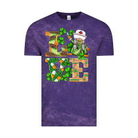 Cloud Purple st.patricks nurse love gnomies Vintage Tee - BarkalooDesign