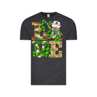 Vintage Black st.patricks nurse love gnomies Vintage Tee - BarkalooDesign