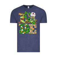 Vintage Denim st.patricks nurse love gnomies Vintage Tee - BarkalooDesign