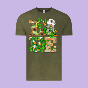 St.patricks Nurse Love Gnomies Vintage Tee Designed By Barkaloodesign