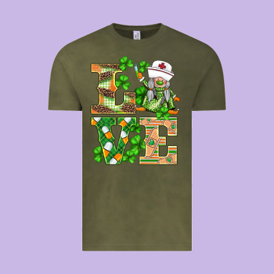 St.patricks Nurse Love Gnomies Vintage Tee Designed By Barkaloodesign