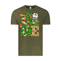 Vintage Olive st.patricks nurse love gnomies Vintage Tee - BarkalooDesign