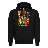 Black merry drunk im christmas Zipper Hoodie - AdoDesignShop