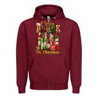Burgundy merry drunk im christmas Zipper Hoodie - AdoDesignShop