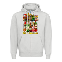 Dove Grey merry drunk im christmas Zipper Hoodie - AdoDesignShop