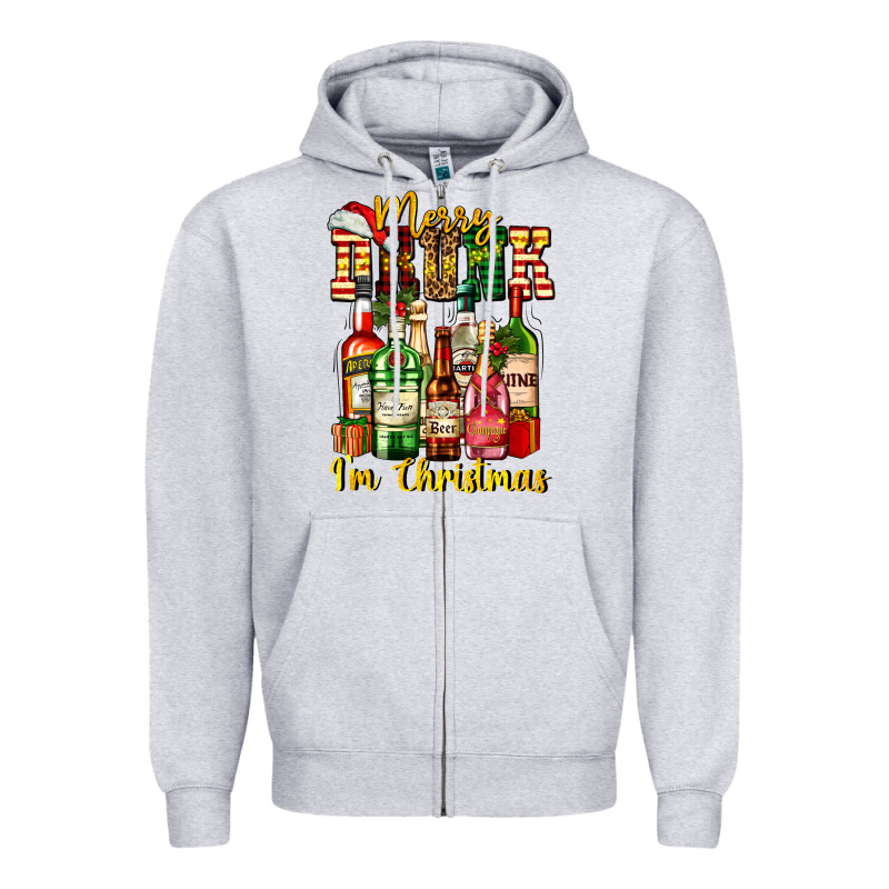 Merry Drunk Im Christmas Zipper Hoodie by AdoDesignShop | Teevron