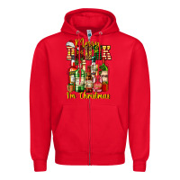 Red merry drunk im christmas Zipper Hoodie - AdoDesignShop