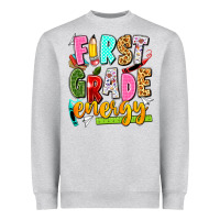 Heather Grey first grade energy Heavyweight Sweatshirt - texasbilliewilder